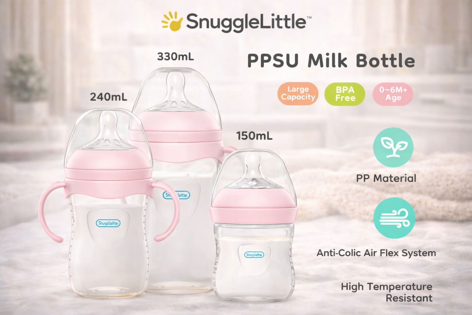 🍼 SnuggleLittle™ PPSU Premium Milk Bottle