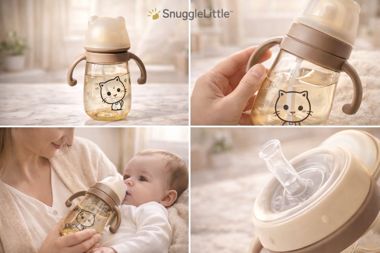 🐱 SnuggleLittle™ Cat Training Straw Bottle