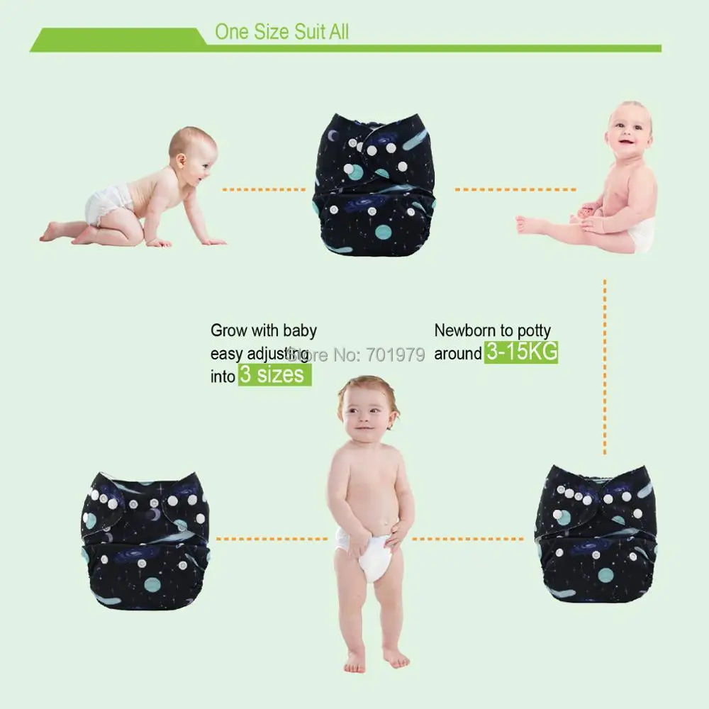 U Pick ALVABABY Ecological Diaper Comfortable And Soft Baby Cloth Nappy Reusable Cloth Diapers Baby with 1pc Diaper Insert