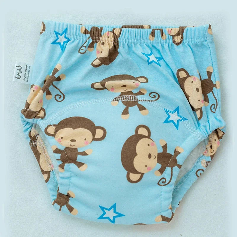 6 Layer Waterproof Reusable Cotton Baby Training Pants Infant Shorts Underwear Cloth Baby Diaper Nappies Panties Nappy Changing