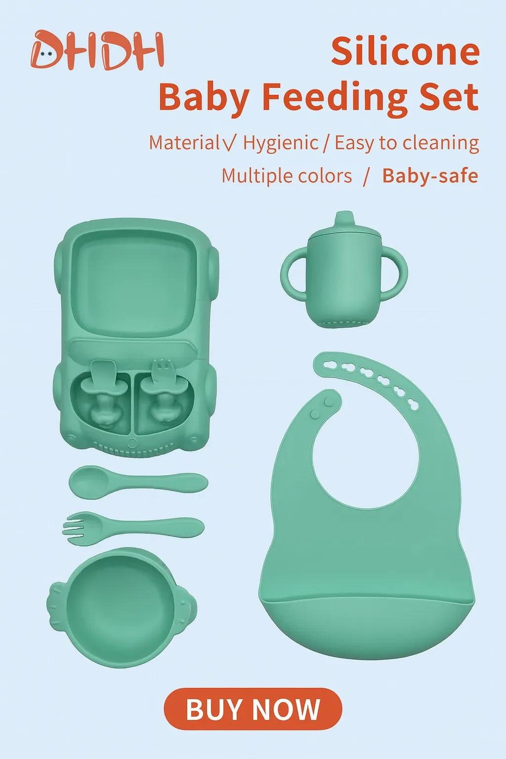 🥣 SnuggleLittle™ Premium Silicone Feeding Set