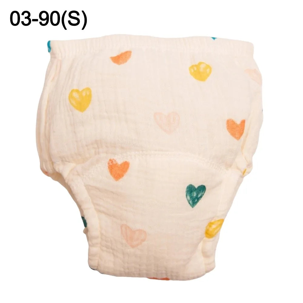 Cotton Gauze Baby Training Pants Breathable Waterproof Baby Washable Diaper Leakproof Washable Diaper Pants Toddler Use