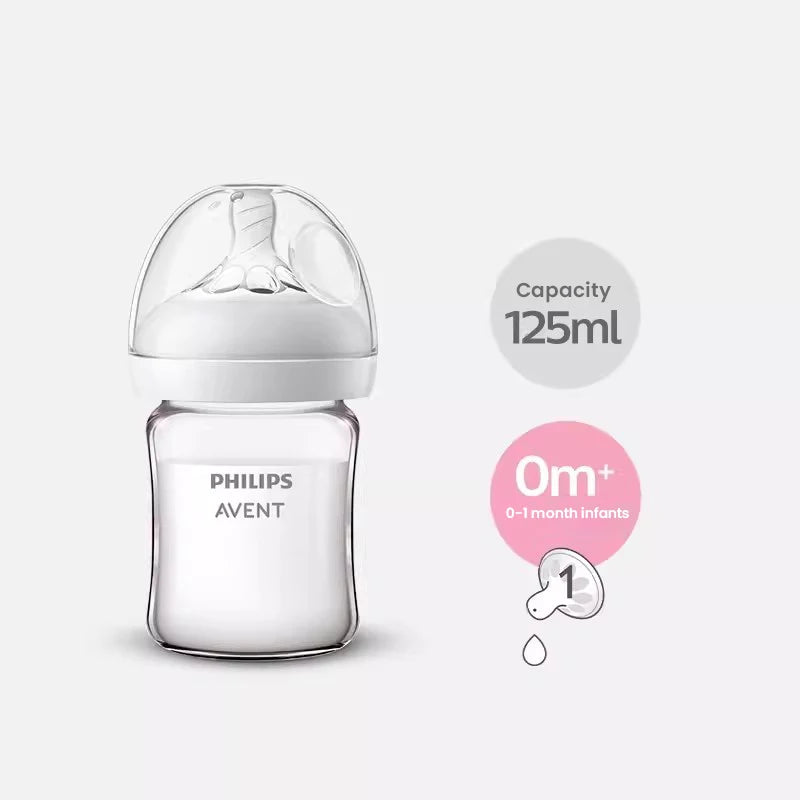 Avent Newborn Baby Bottle SCF678 125ml/160ml Baby Glass Bottles Newborn Feeding Supplies BPA Free Wide Caliber