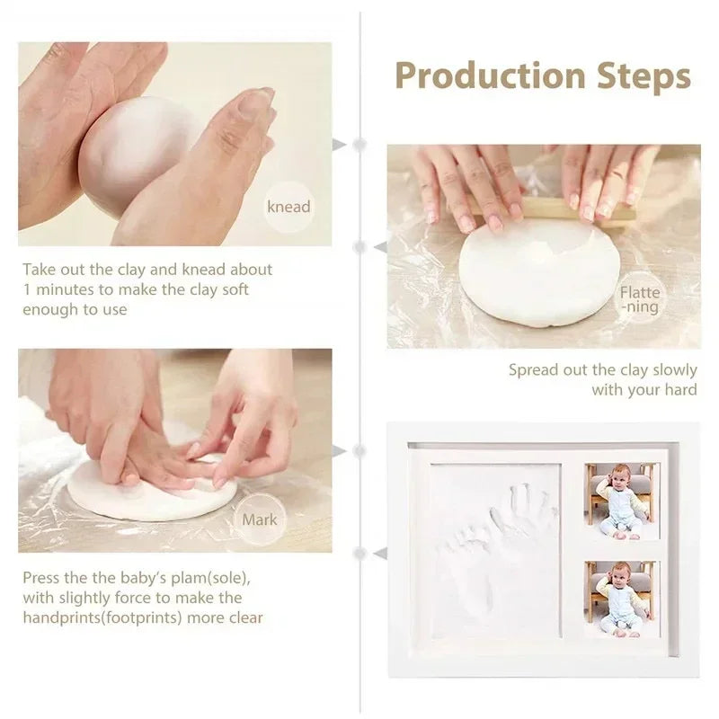 Baby Hands and Footprints Clay Photo Frame Create Lasting Memories with This Baby Hand and Footprints Kit Gifts for Boys Girls