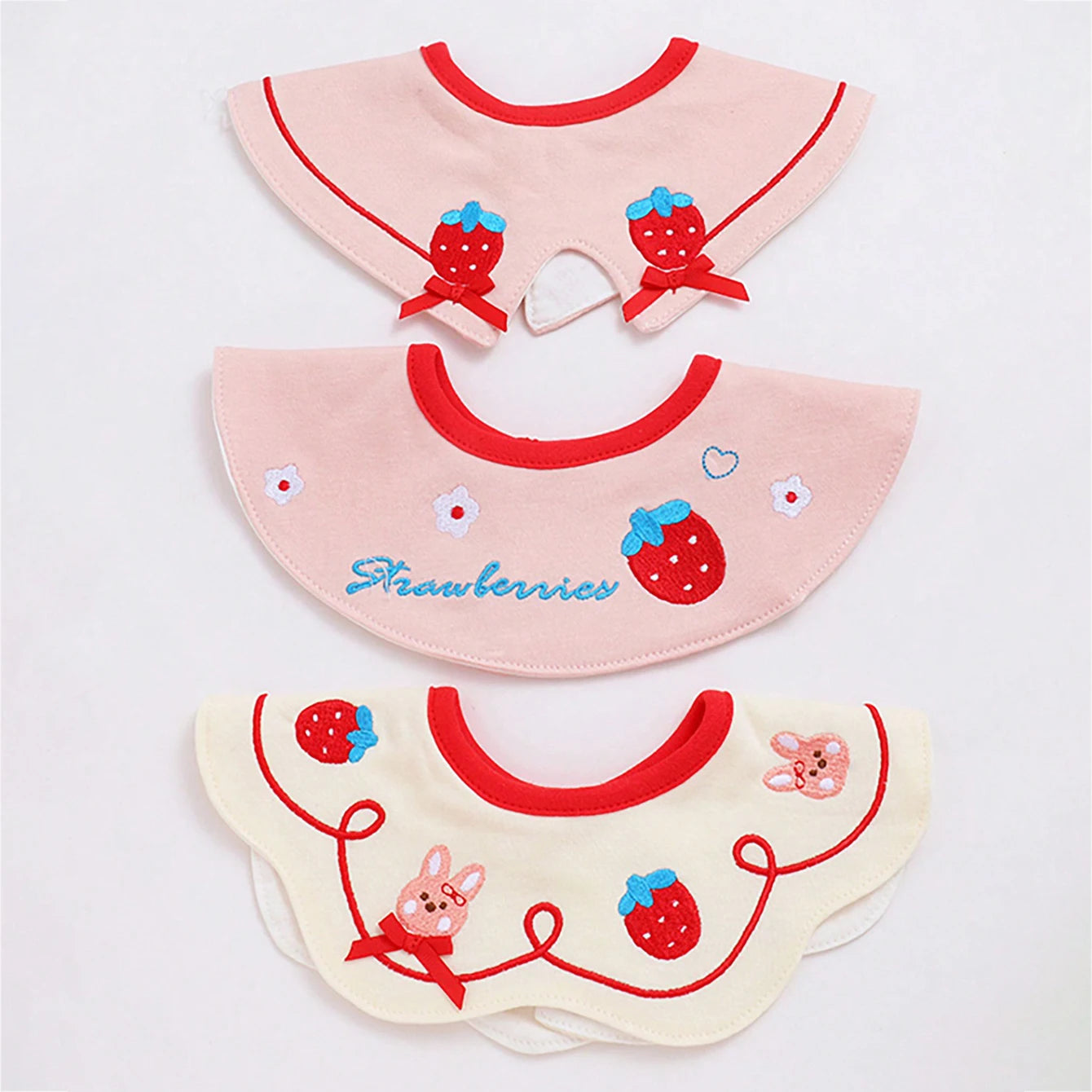 3Pcs Baby Crown Waterproof Drool Bibs, 360 ° Rotatable Design - Specially Designed for Drooling Babies to Prevent Wetting Clothes. Made of Pure Cotton. Exquisite Embroidery Craftsmanship. Perfect Gift for Babies for Parties,