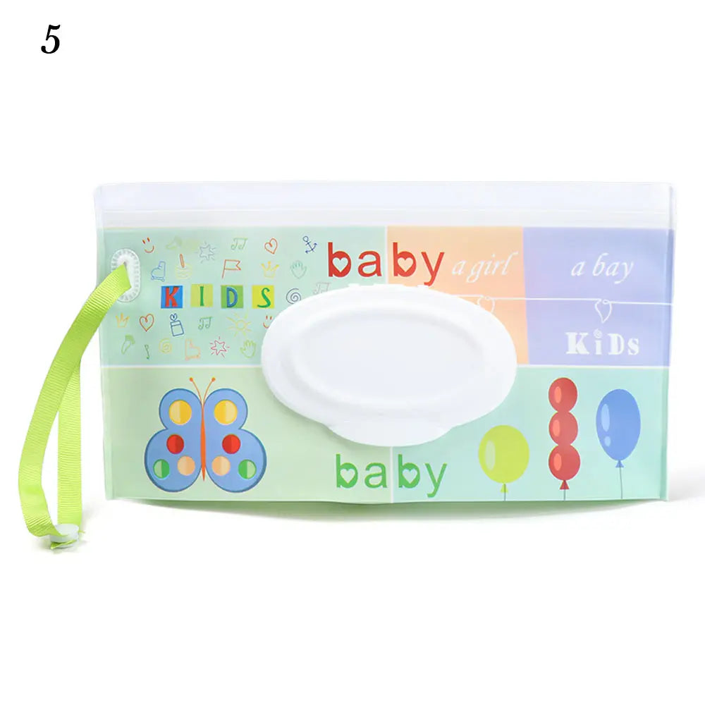EVA Baby Wet Wipe Pouch Wipes Holder Case Reusable Refillable Wet Wipe Bag NEW Outdoor Tissue Box Portable Stroller Accessories
