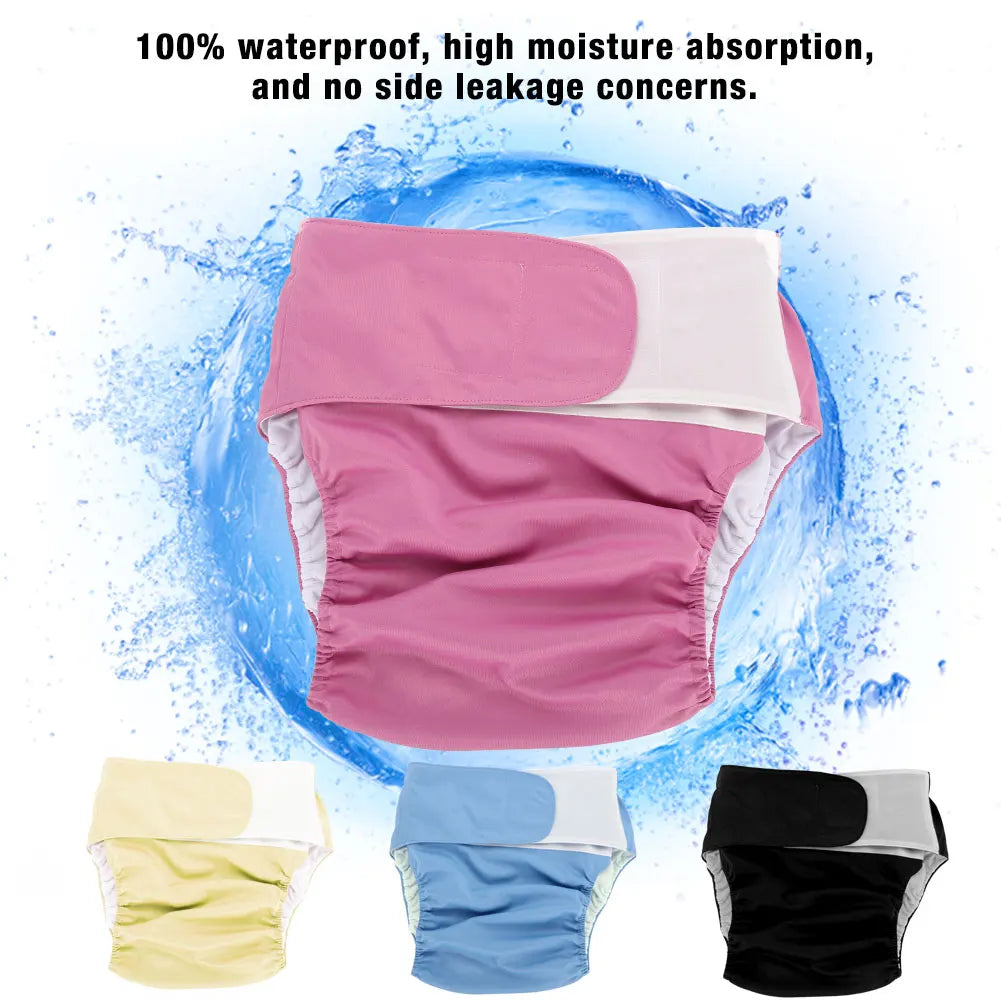 4 Colors Adult Cloth Diaper Reusable Washable Adjustable Large Nappy new