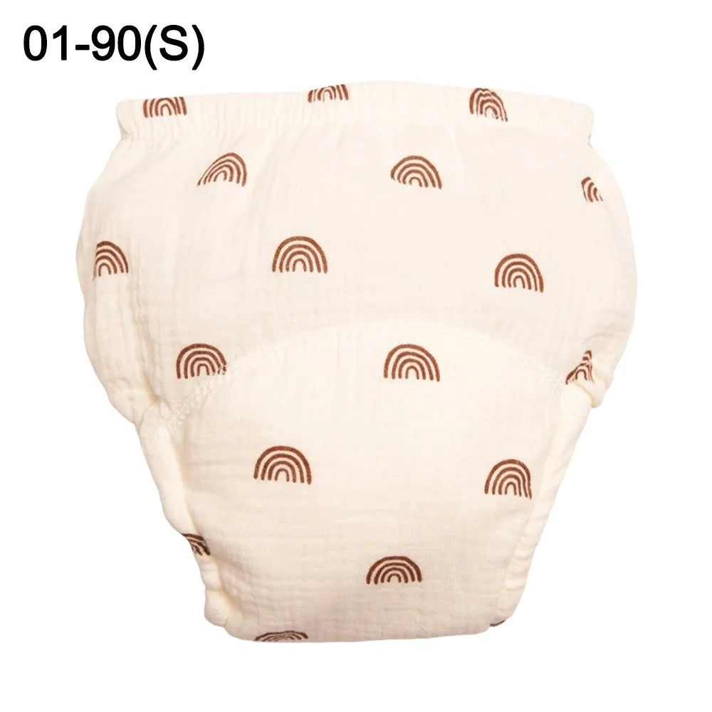 Comfortable Cotton Gauze Baby Training Pants Breathable Leakproof Diaper Pants Absorbent Washable Baby Diapering Toddler Use