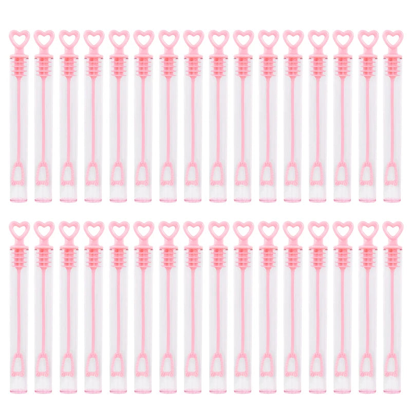 10-50pcs Colorful Bubble Soap Bottle Heart Wand Empty Tube Kids Birthday Party Favors Pinata Filler Toys Wedding Gifts for Guest
