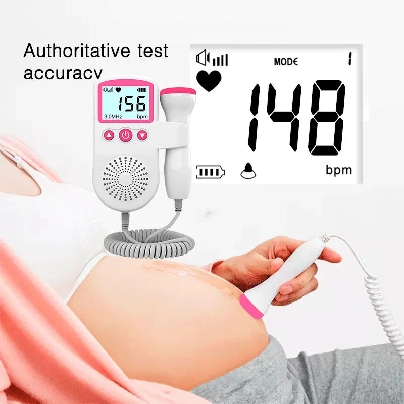 3.0MHz Fetal Doppler Infant Antenatal Heart Rate Monitor Home Sonar Doppler Stethoscope Maternal Home Fetal Monitor