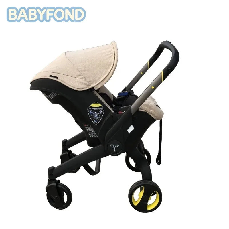 Babyfond 4-in-1 Baby Stroller & Car Seat | Convertible, Compact Fold  for Newborn-Toddler All-in-One Travel System