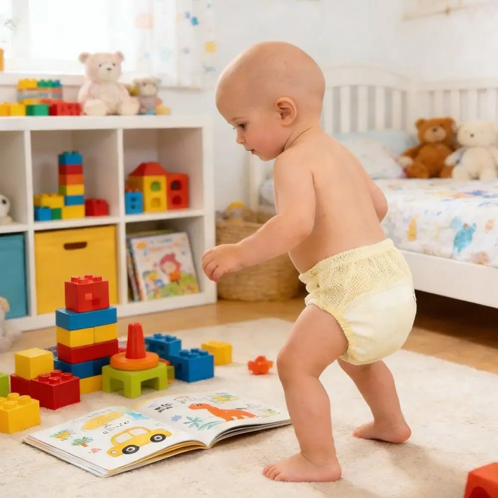 Soft Cotton Baby Training Pants Waterproof Breathable Baby Washable Diaper Absorbent Leakproof Reusable Nappies for Boys Girls