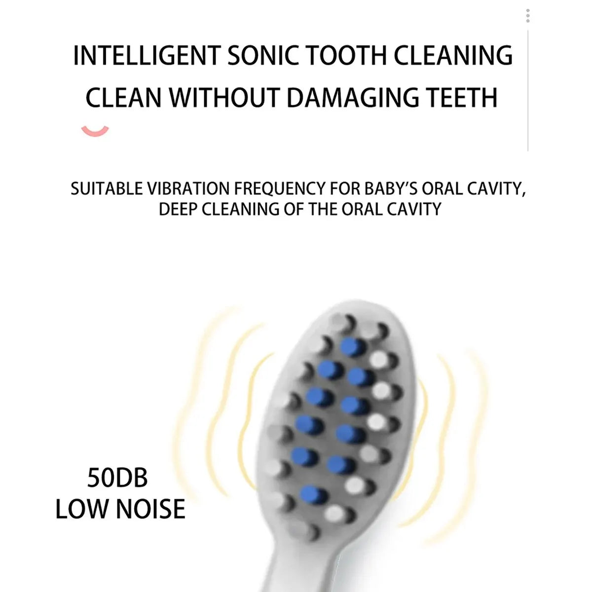 C6-Children's Electric Toothbrush Colorful Cartoon Animal Series Children's Soft-Bristled Cleaning Brush (Battery Not Included)