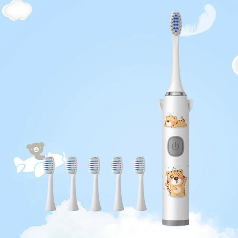 E6 CHILDREN'S Toothbrush Wings Cartoon Sonic Toothbrush Soft Bristle Electric Toothbrush (Batteries Not Included)