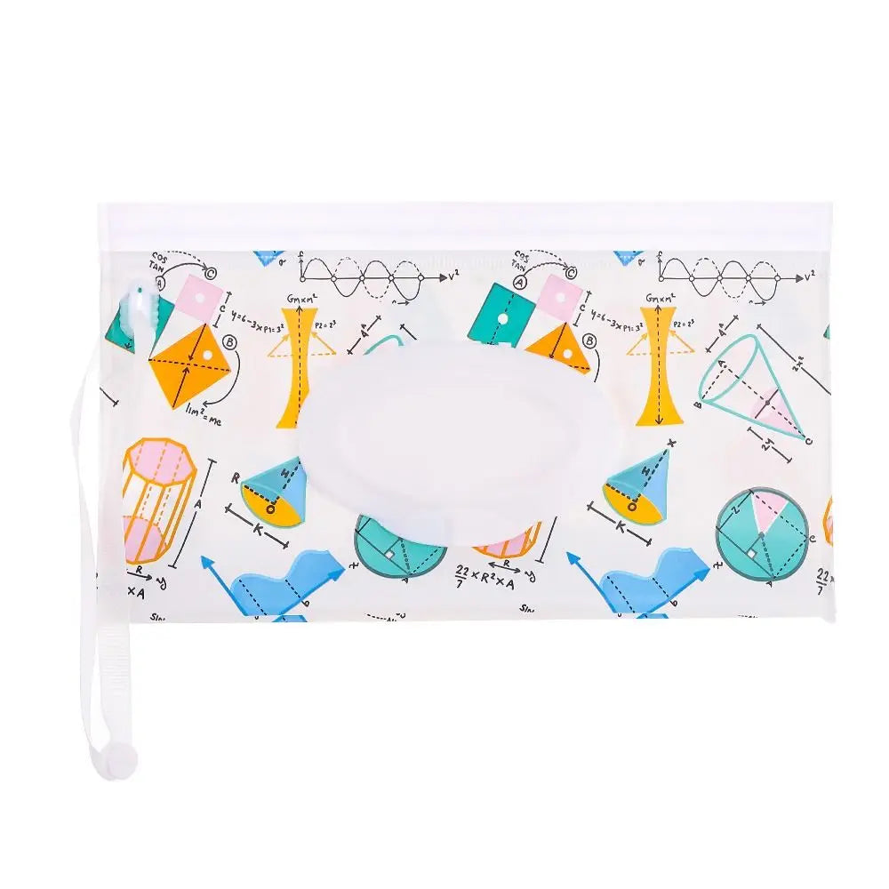 EVA Baby Wet Wipe Pouch Wipes Holder Case Flip Cover Snap-Strap Reusable Refillable Wet Wipe Bag Outdoor Useful Tissue Box