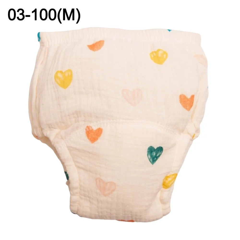 Cotton Gauze Baby Training Pants Breathable Waterproof Baby Washable Diaper Leakproof Washable Diaper Pants Toddler Use