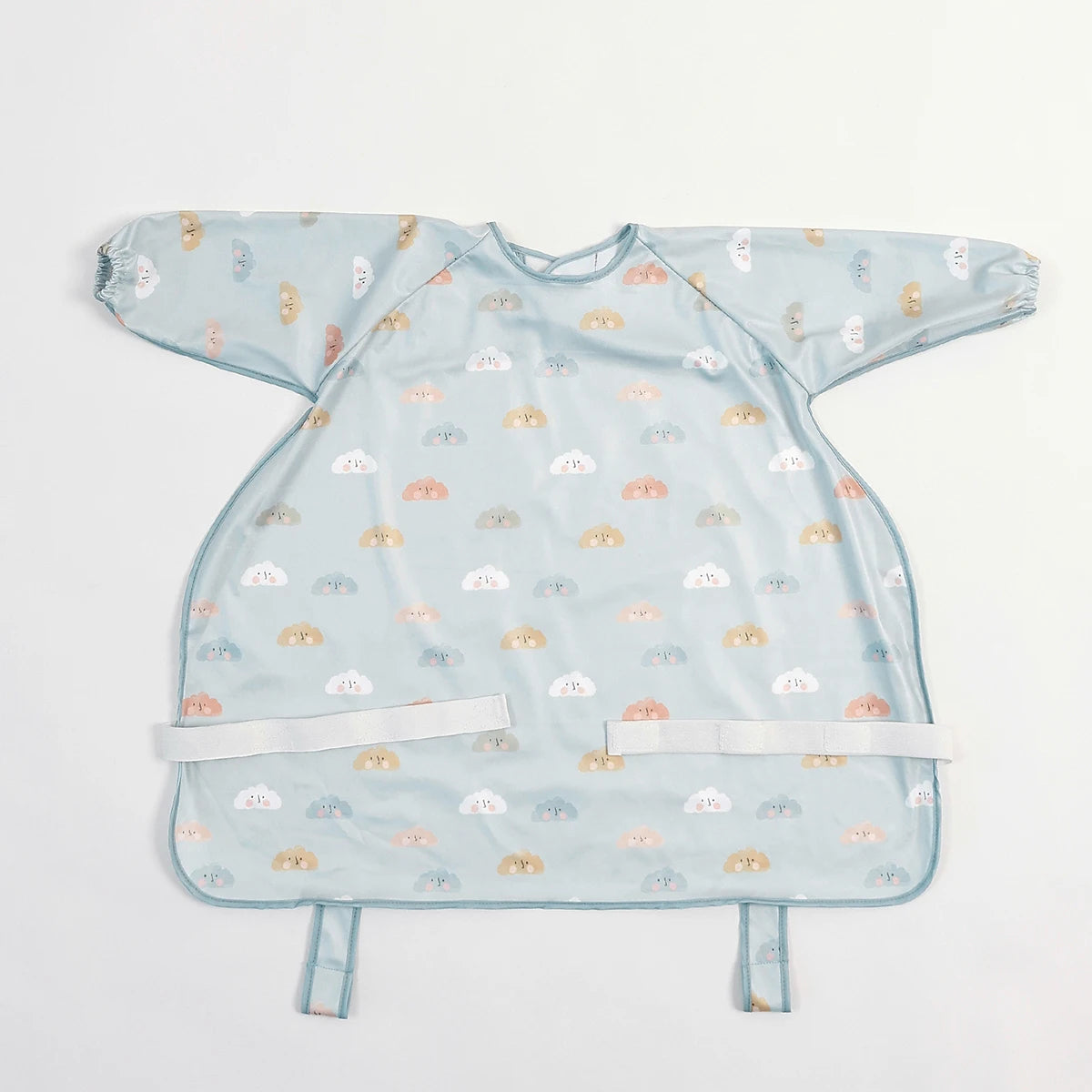 1Pc 100%Polyester Waterproof Highchair Coverall Baby Feeding Bib Long Sleeve Eating Smock Bib for 0-2Years Babies