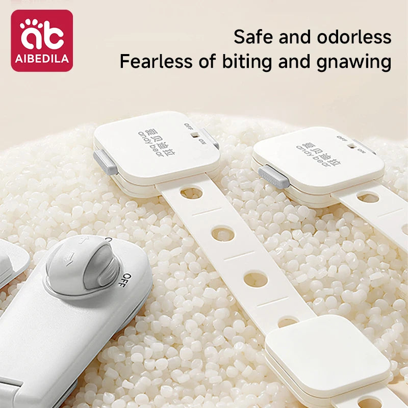 AIBEDILA Baby Safety Cabinet Drawer Locks  Adhesive Childproof Latches Straps for Drawer Door Baby Proofing Home Safety Locks