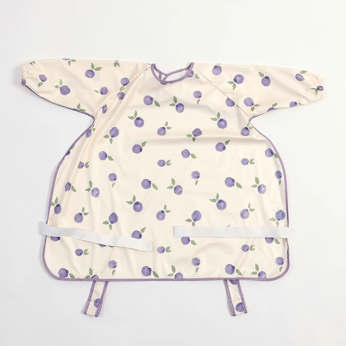 1Pc 100%Polyester Waterproof Highchair Coverall Baby Feeding Bib Long Sleeve Eating Smock Bib for 0-2Years Babies