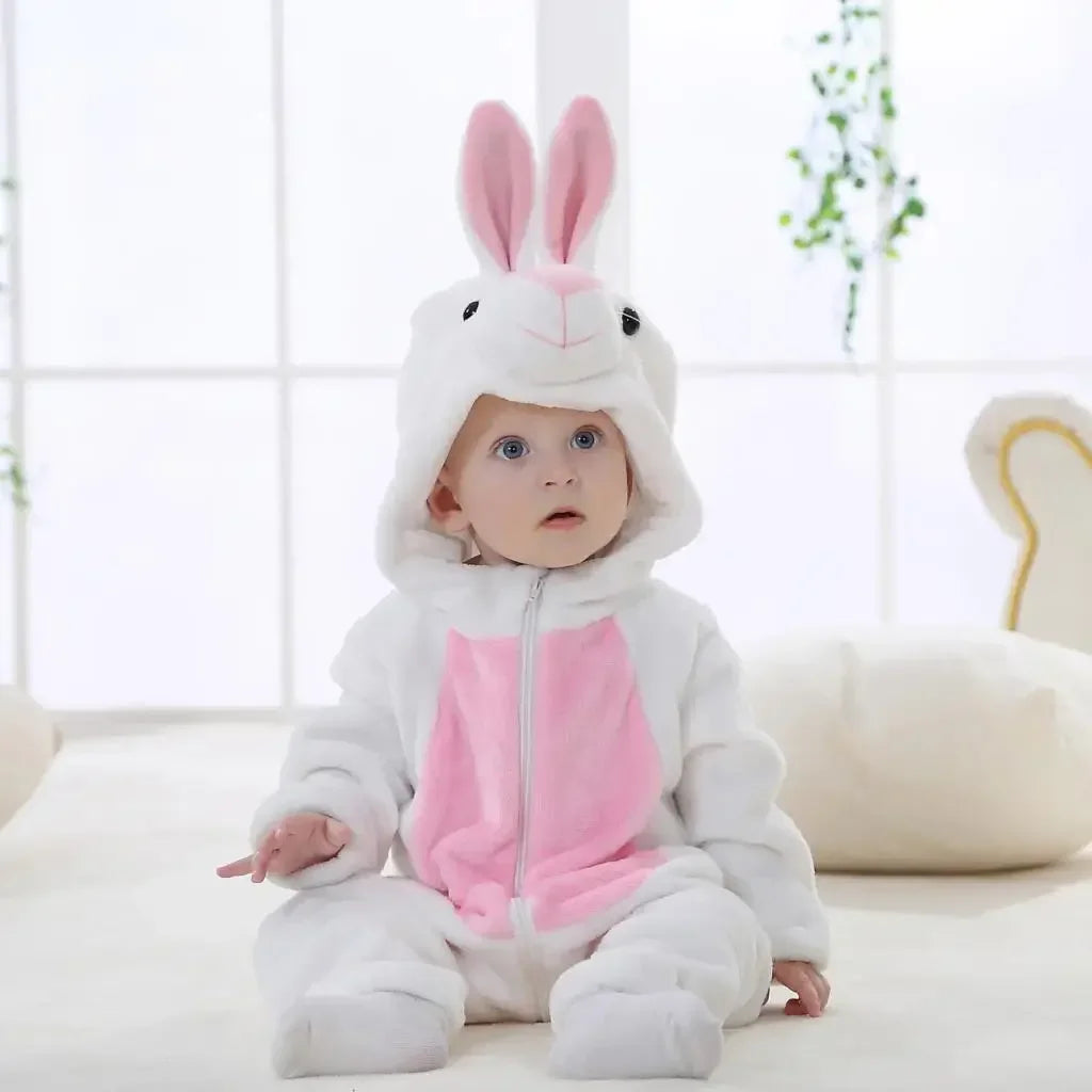 Kids Onesies Baby Rompers Winter Costume Flannel for Girl Boy Toddler Infant Clothes Animals Monkey Tiger Lion Unicorn Ropa Bebe