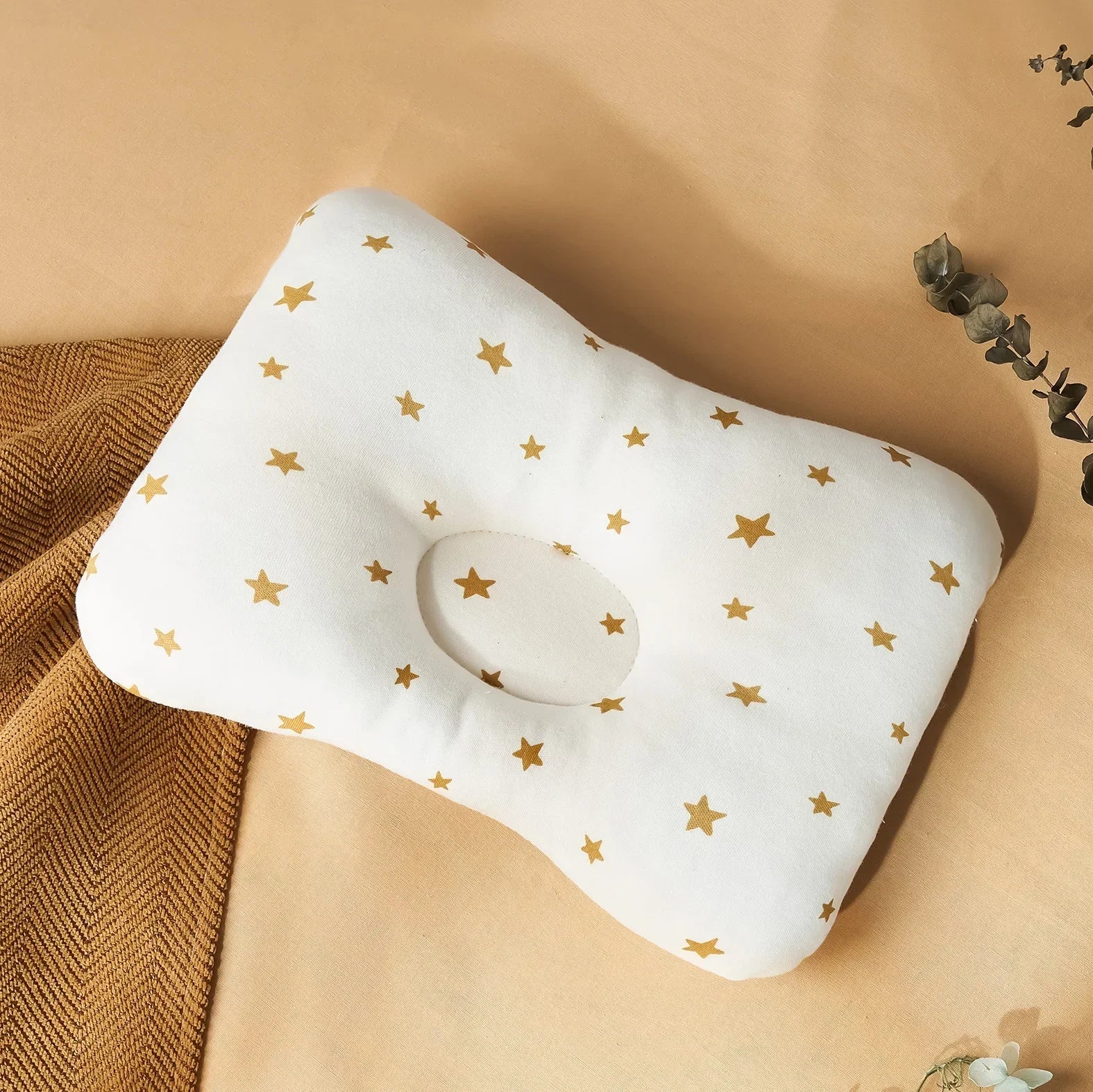 INSULAR Infant Head Pillows Baby Design Breathable Cotton Cushion Pillow