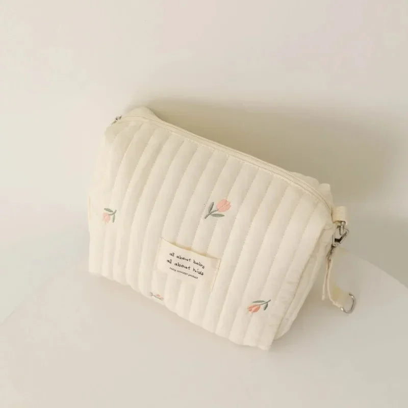 New Mommy Bag Cute Print Embroidery Mommy Bag Zipper Newborn Baby Diaper Bag Nappy Pouch Travel Stroller Storage Bags