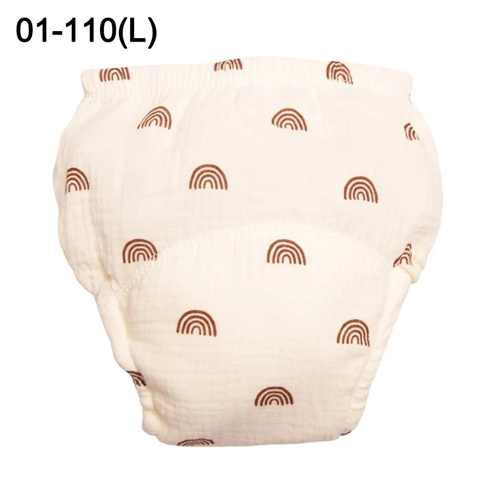 Comfortable Cotton Gauze Baby Training Pants Breathable Leakproof Diaper Pants Absorbent Washable Baby Diapering Toddler Use