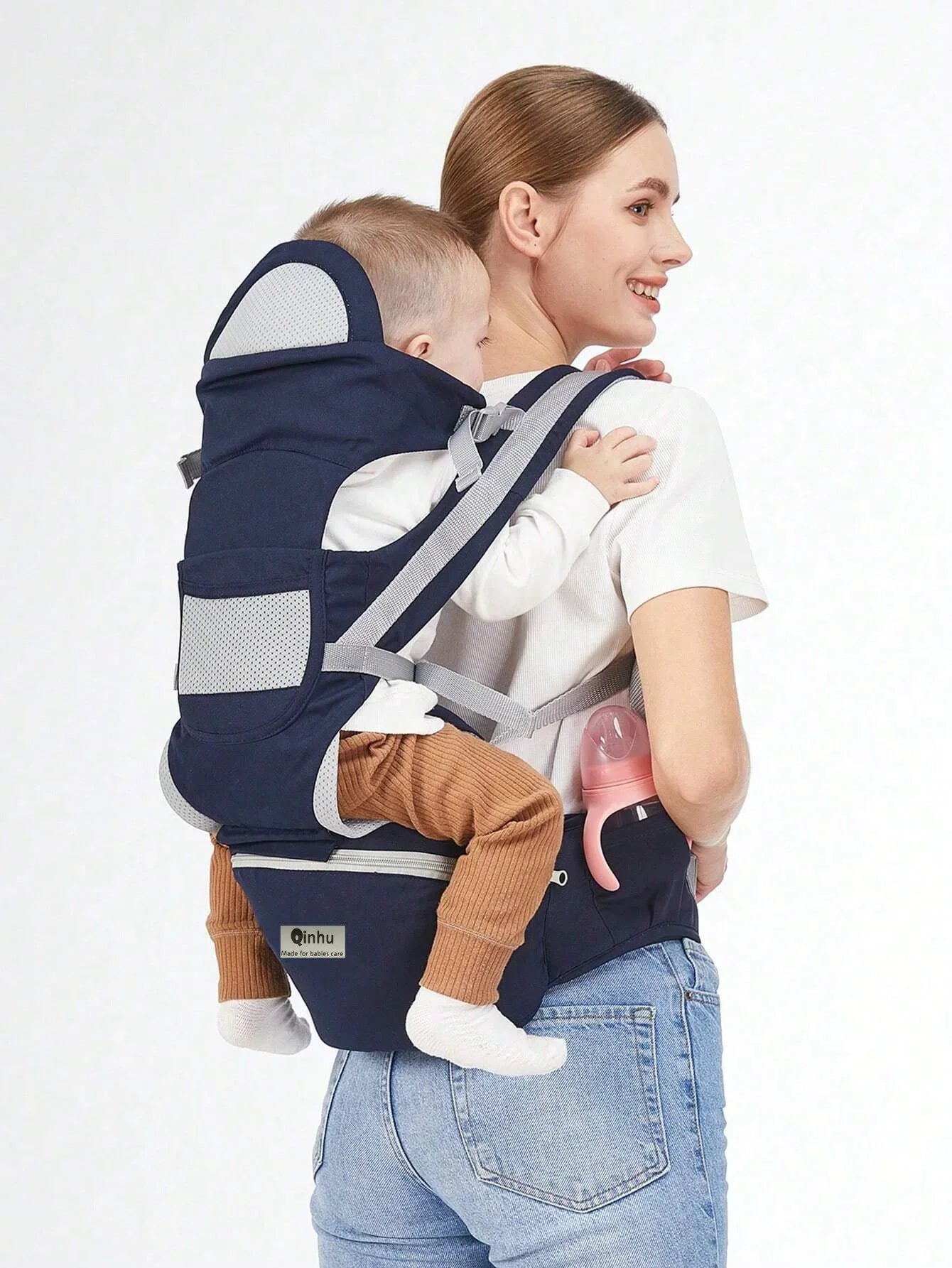 Adjustable Ergonomic Baby Carrier With Seat Portable & Multifunctional