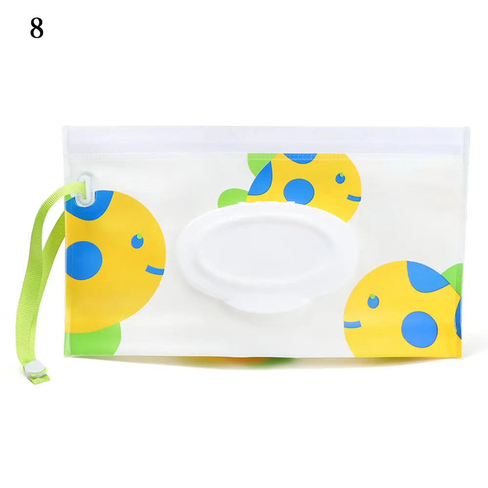 EVA Baby Wet Wipe Pouch Wipes Holder Case Reusable Refillable Wet Wipe Bag NEW Outdoor Tissue Box Portable Stroller Accessories