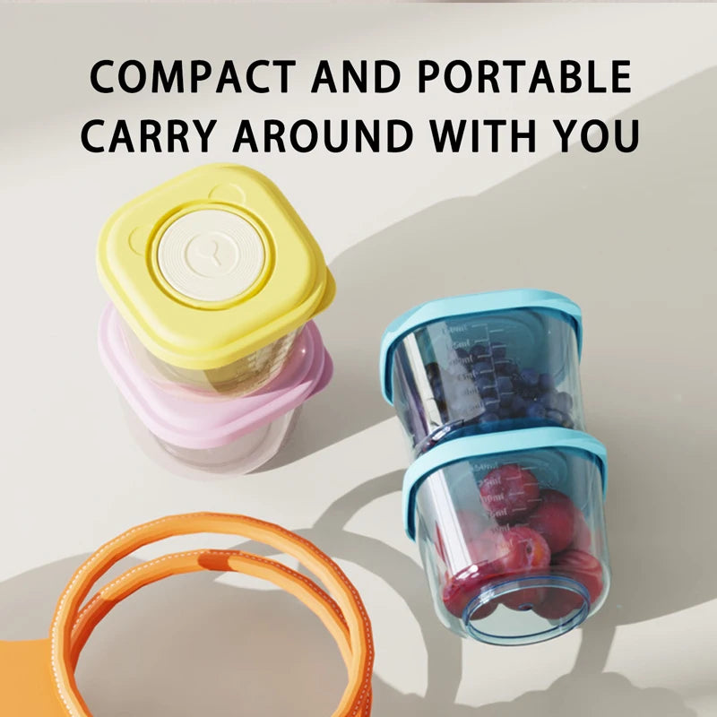 6 Pcs Baby Food Storage Containers - PP Material Steamable & Leak-Proof, Infant Feeding Bowls for Freshness, Stackable Organizer