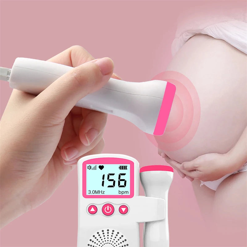 3MHz Ultrasound Baby Heart Rate Detector Pregnant Ultrasonic Baby Heartbeat Monitor Fetal Doppler Monitor For Pregnancy