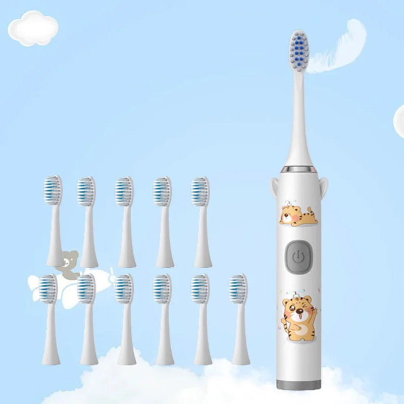 E6 CHILDREN'S Toothbrush Wings Cartoon Sonic Toothbrush Soft Bristle Electric Toothbrush (Batteries Not Included)