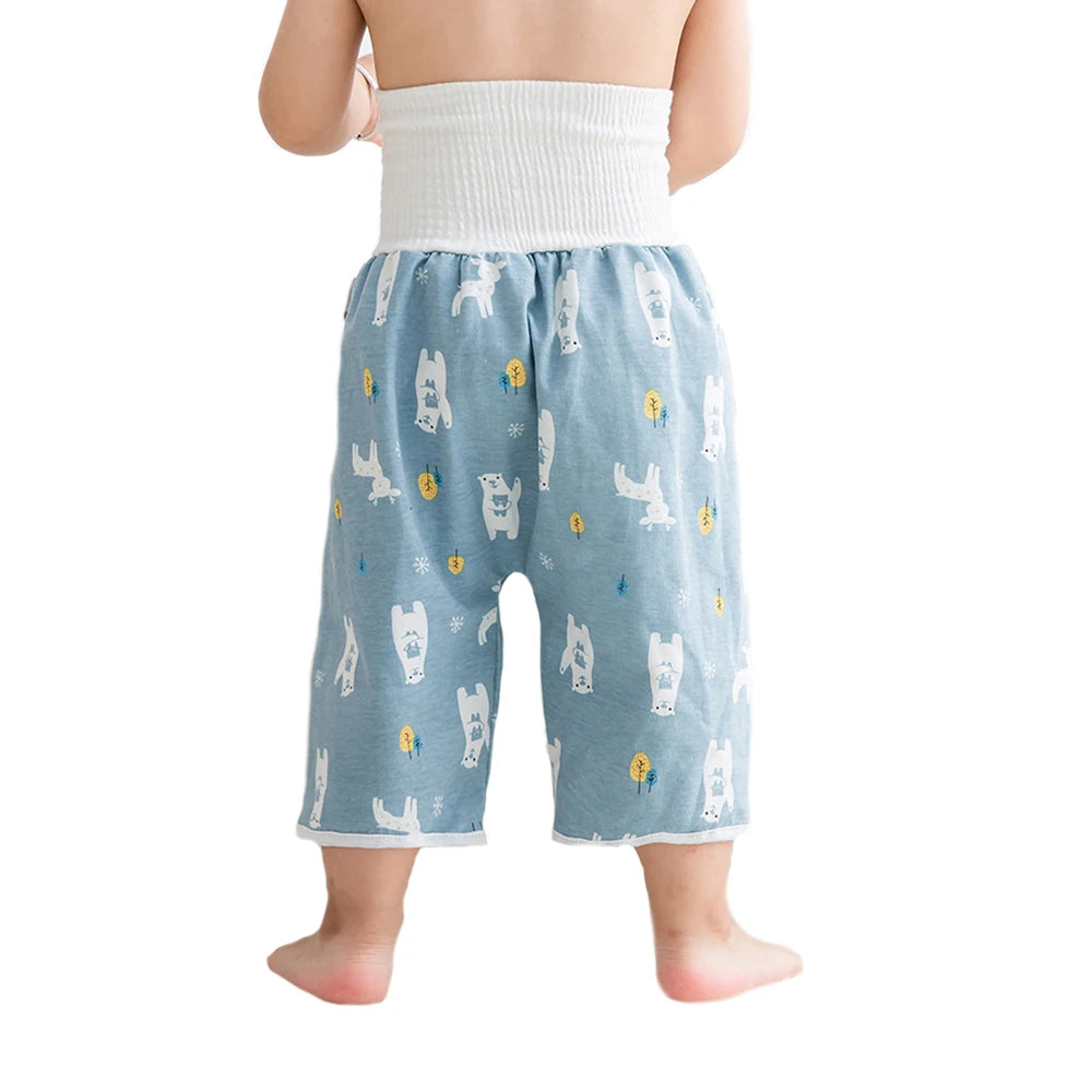 Baby Waterproof Diaper Pants&Skirt for Potty Training Baby Comfy Diaper Short for Boys and Girls Sleeping Bedclothes Night Time