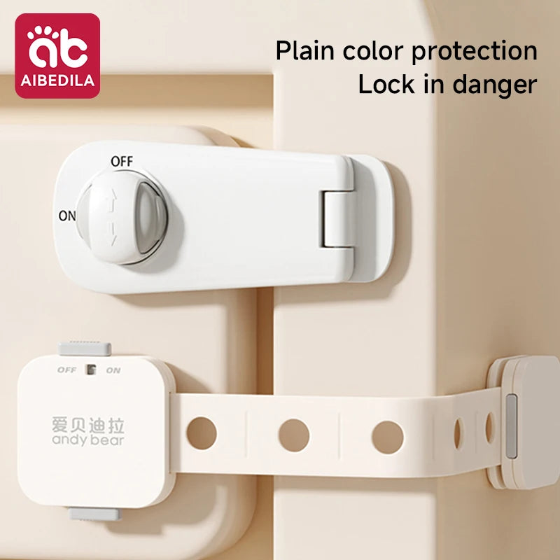 AIBEDILA Baby Safety Cabinet Drawer Locks  Adhesive Childproof Latches Straps for Drawer Door Baby Proofing Home Safety Locks