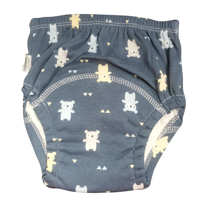 6 Layer Waterproof Reusable Cotton Baby Training Pants Infant Shorts Underwear Cloth Baby Diaper Nappies Panties Nappy Changing