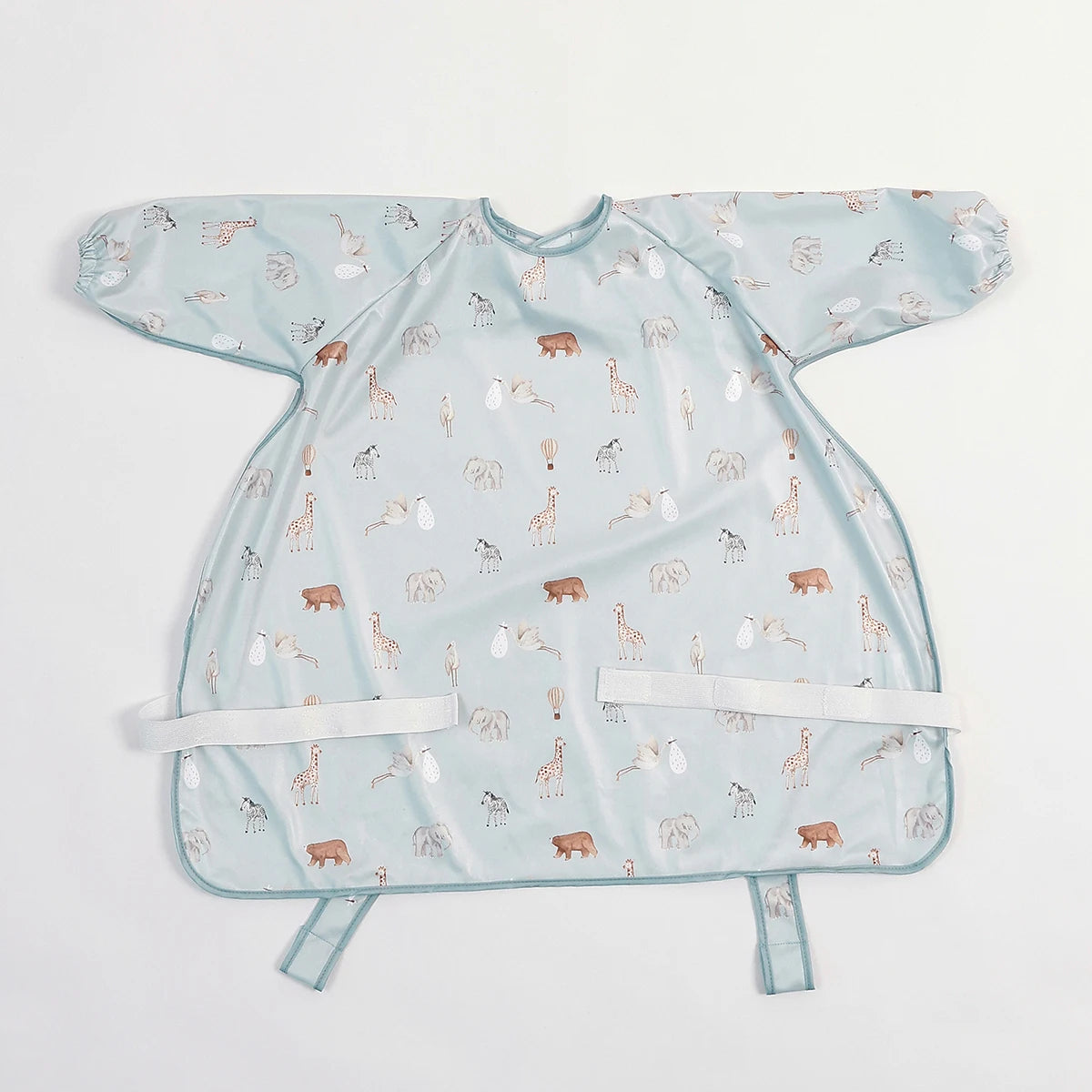 1Pc 100%Polyester Waterproof Highchair Coverall Baby Feeding Bib Long Sleeve Eating Smock Bib for 0-2Years Babies