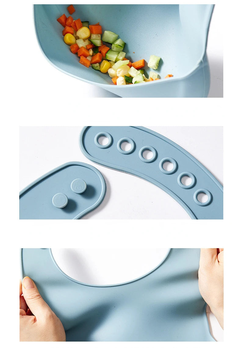 🧸 SnuggleLittle™ Premium Silicone Baby Bib