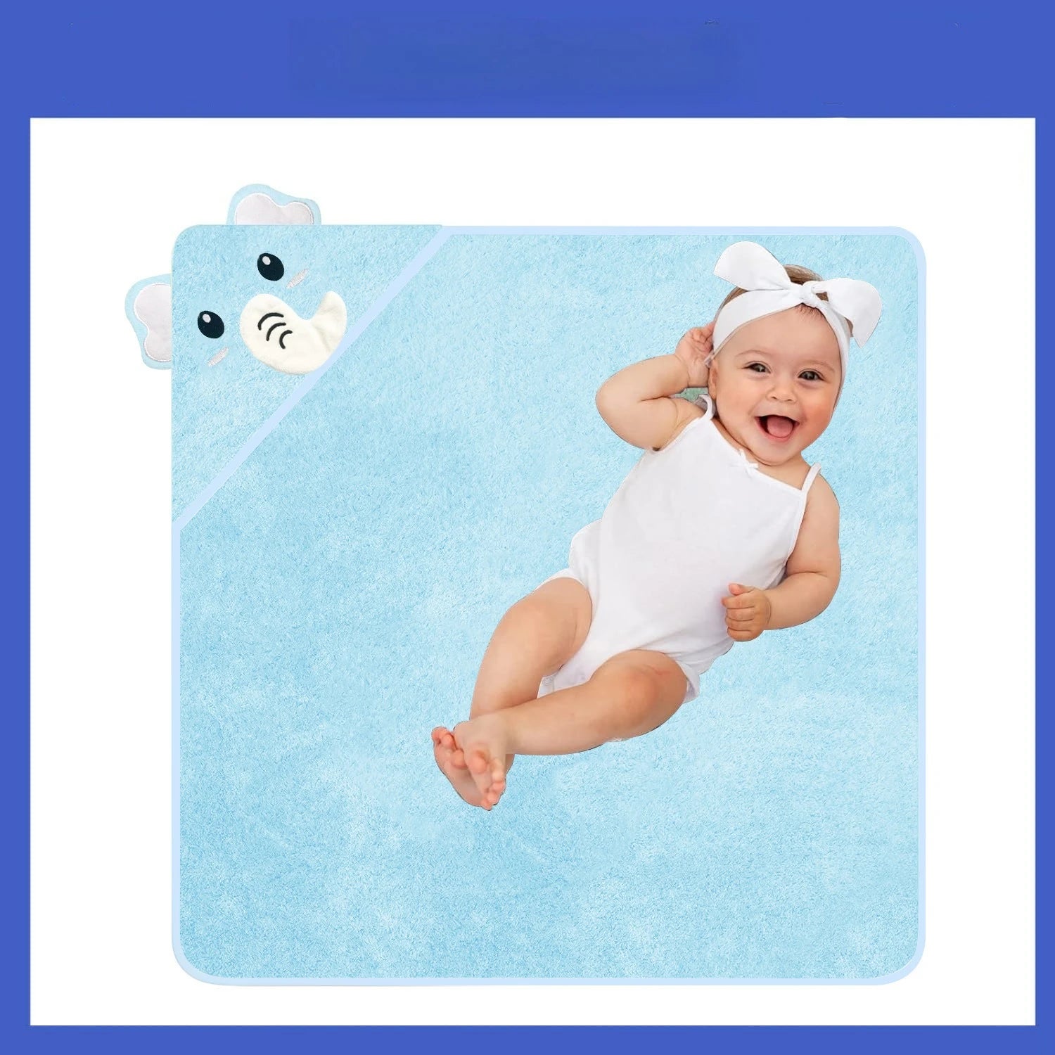 Cute Cartoon Hooded Coral Fleece Baby Towel Newborn Swaddle Hug Quilt Bath Towel for Infants Soft Comfortable New Baby Gift