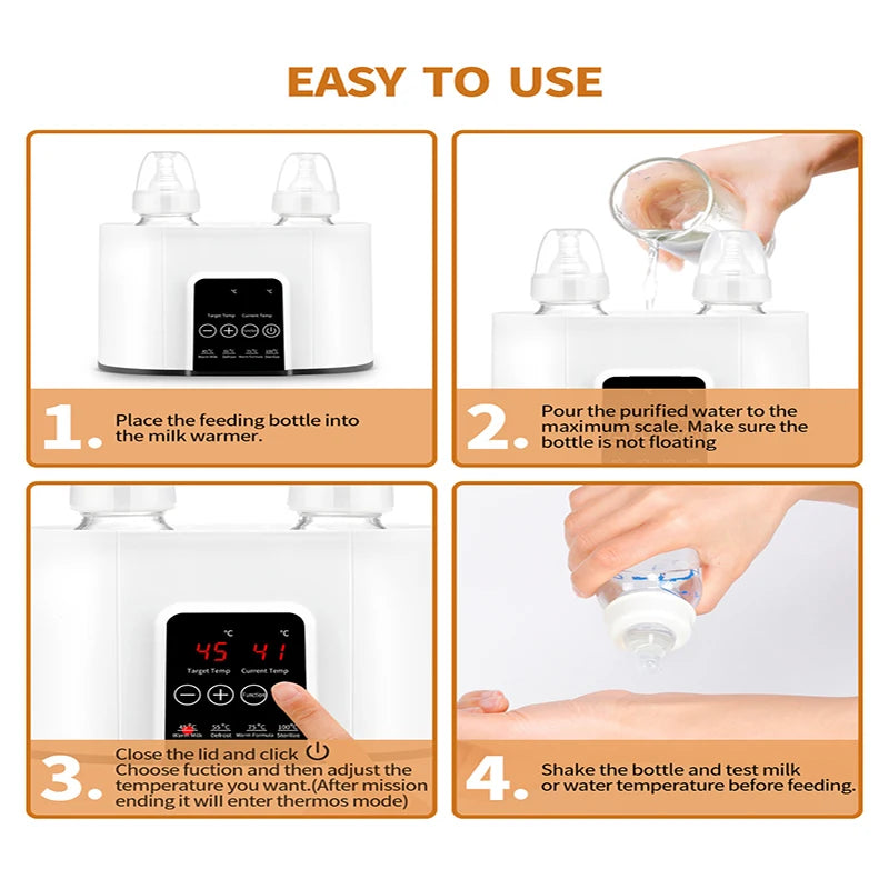 Multi-function Baby Nursing Bottle Heater Sterilizer Fast Breast Milk Bottle Warmer with Accurate Temperature Control