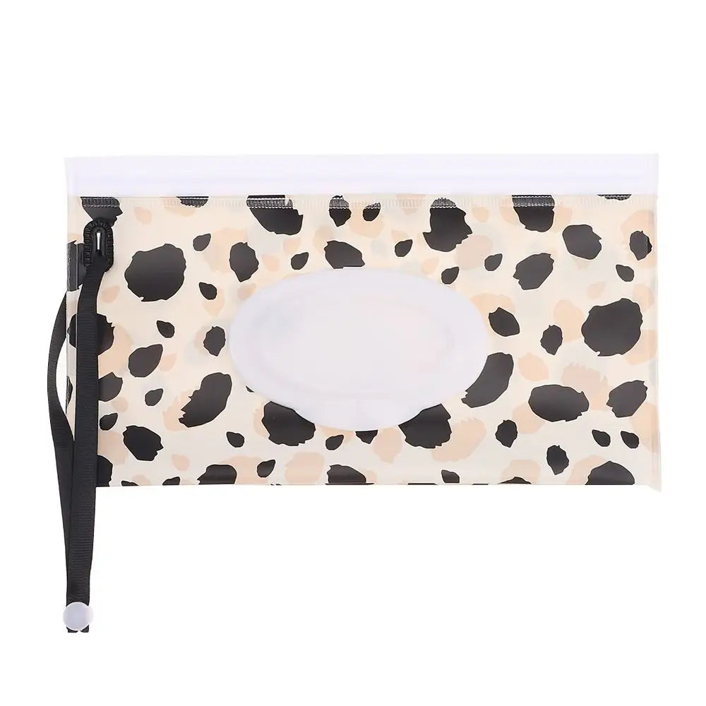 1 PC Outdoor Portable Baby Wet Wipe Pouch Portable Buckle Wipes Holder Case Flip Cover Snap-Strap Reusable Wet Wipe Bag