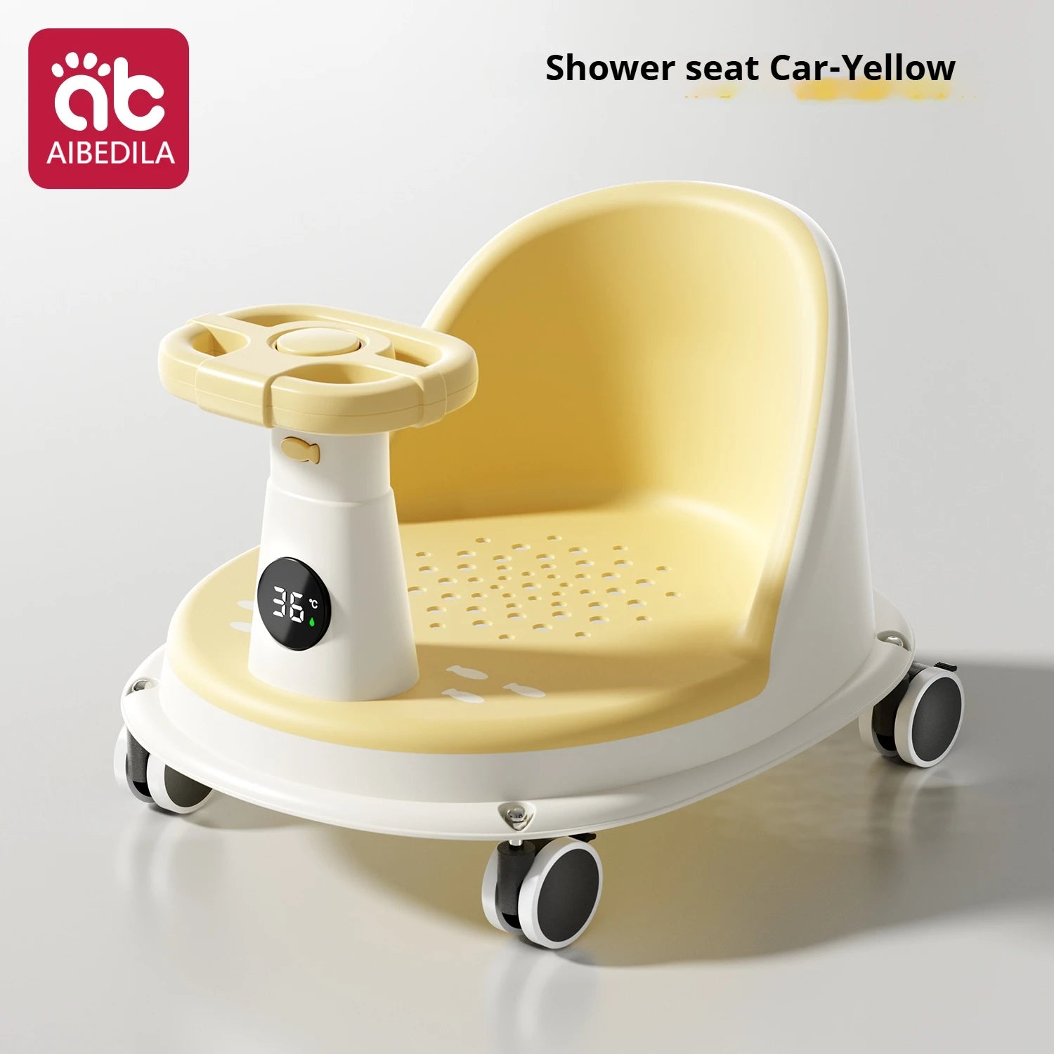 AIBEDILA Baby Bath Seat Multifunctional Toddler Bath Chair With Smart Temperature Sensing Safe Material For Bathtub Shower