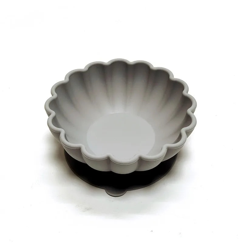 Silicone dinner plate children eating tableware convenient adsorption fruit plate silicone supplement bowl