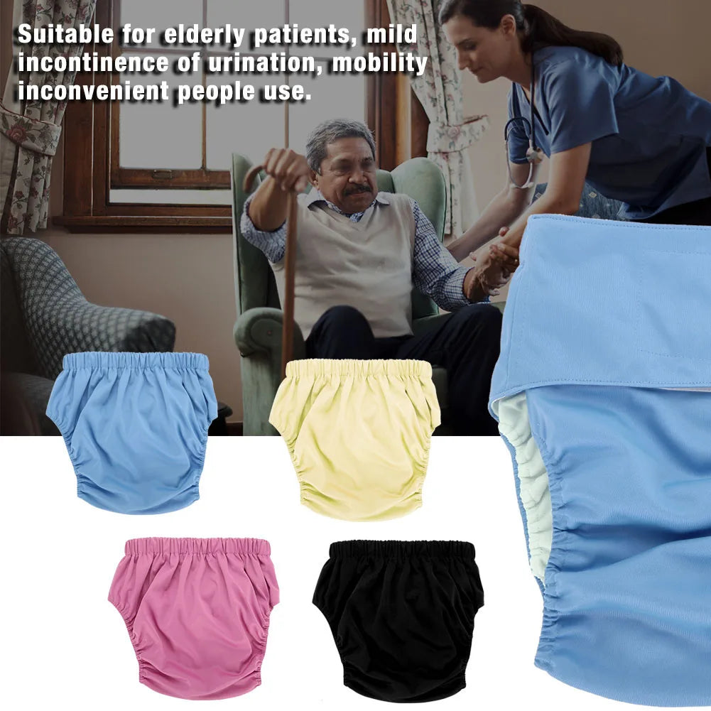4 Colors Adult Cloth Diaper Reusable Washable Adjustable Large Nappy new