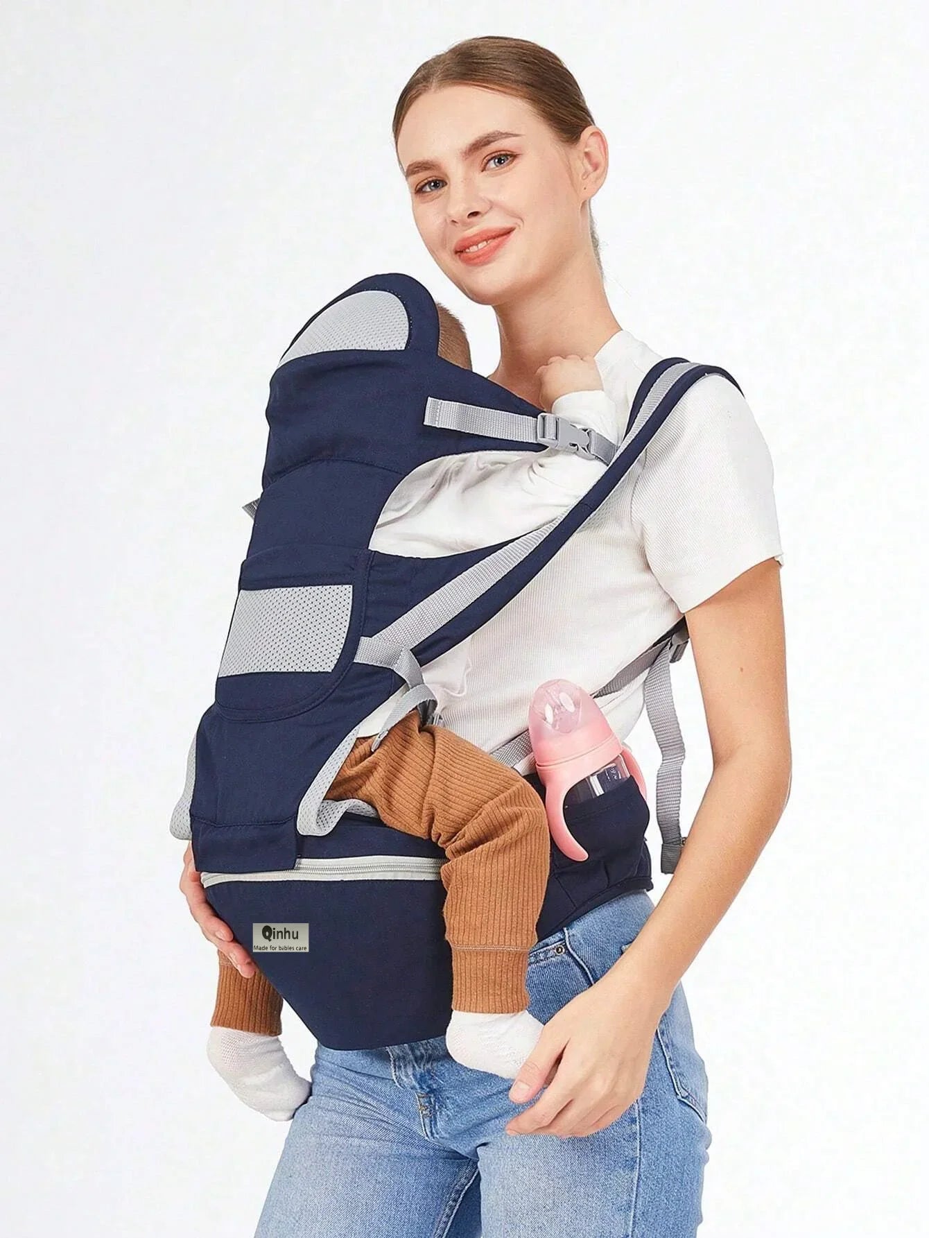 Adjustable Ergonomic Baby Carrier With Seat Portable & Multifunctional