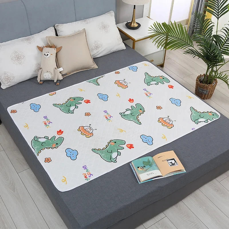 Washable Baby Urine Mat Cute Breathable Bed Protector