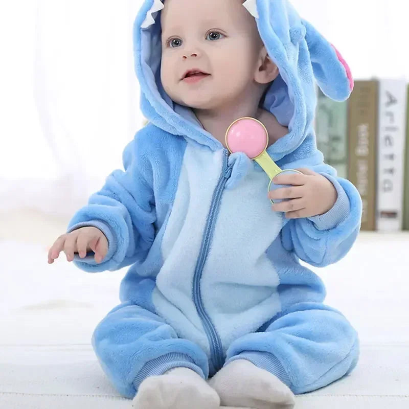 Kids Onesies Baby Rompers Winter Costume Flannel for Girl Boy Toddler Infant Clothes Animals Monkey Tiger Lion Unicorn Ropa Bebe