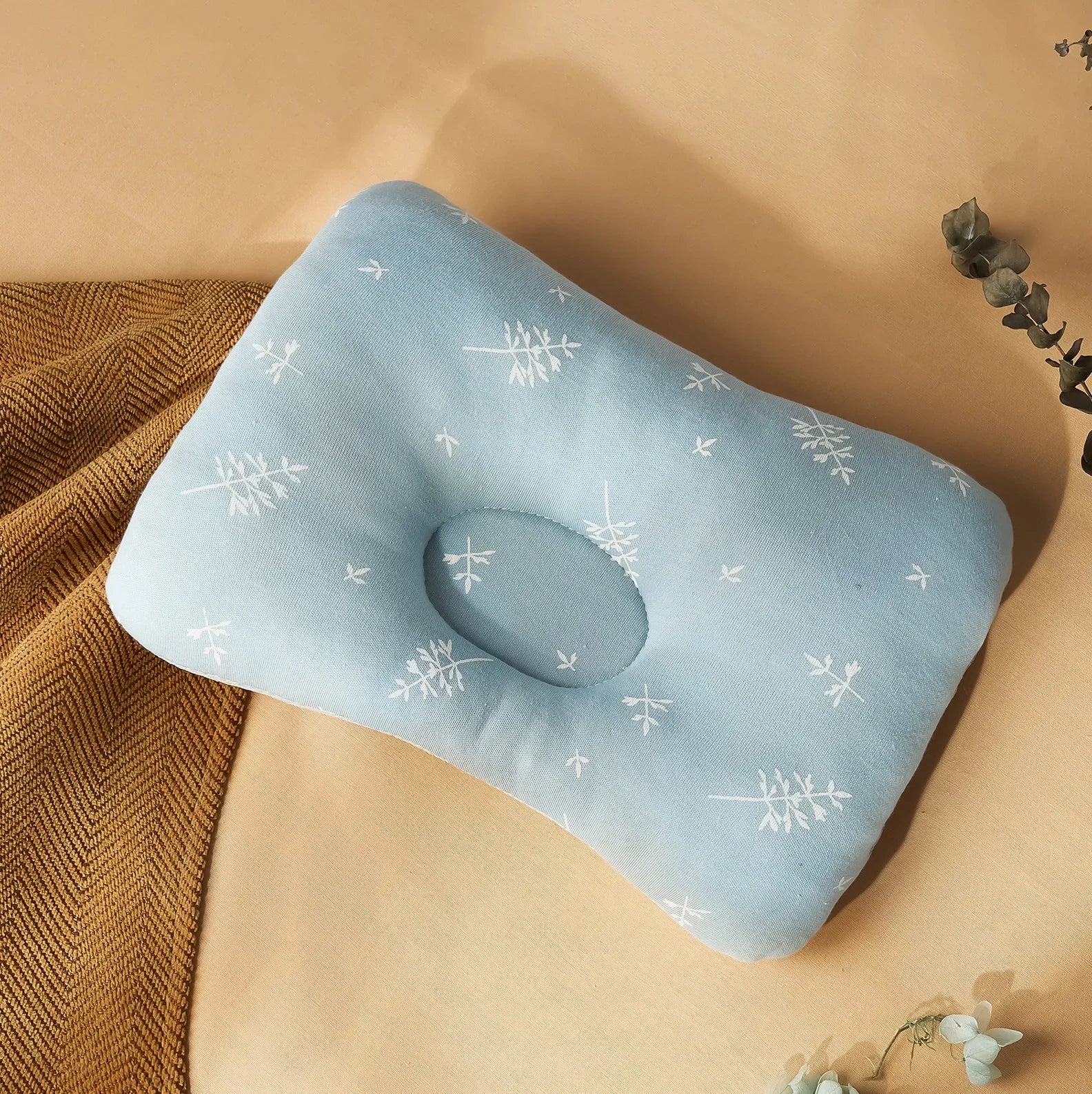 INSULAR Infant Head Pillows Baby Design Breathable Cotton Cushion Pillow