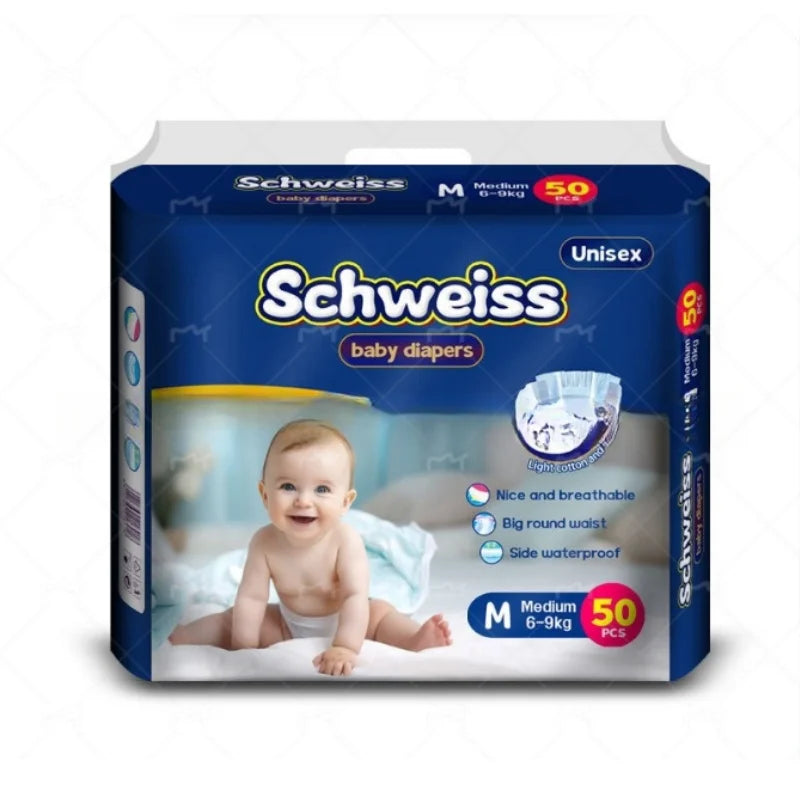 50pcs/1pack Diaper Newborn Infant Baby Cloth Diapers for Newborns Ultra-Thin Breathable Baby Panties Diapers Diaper Bag Fralda