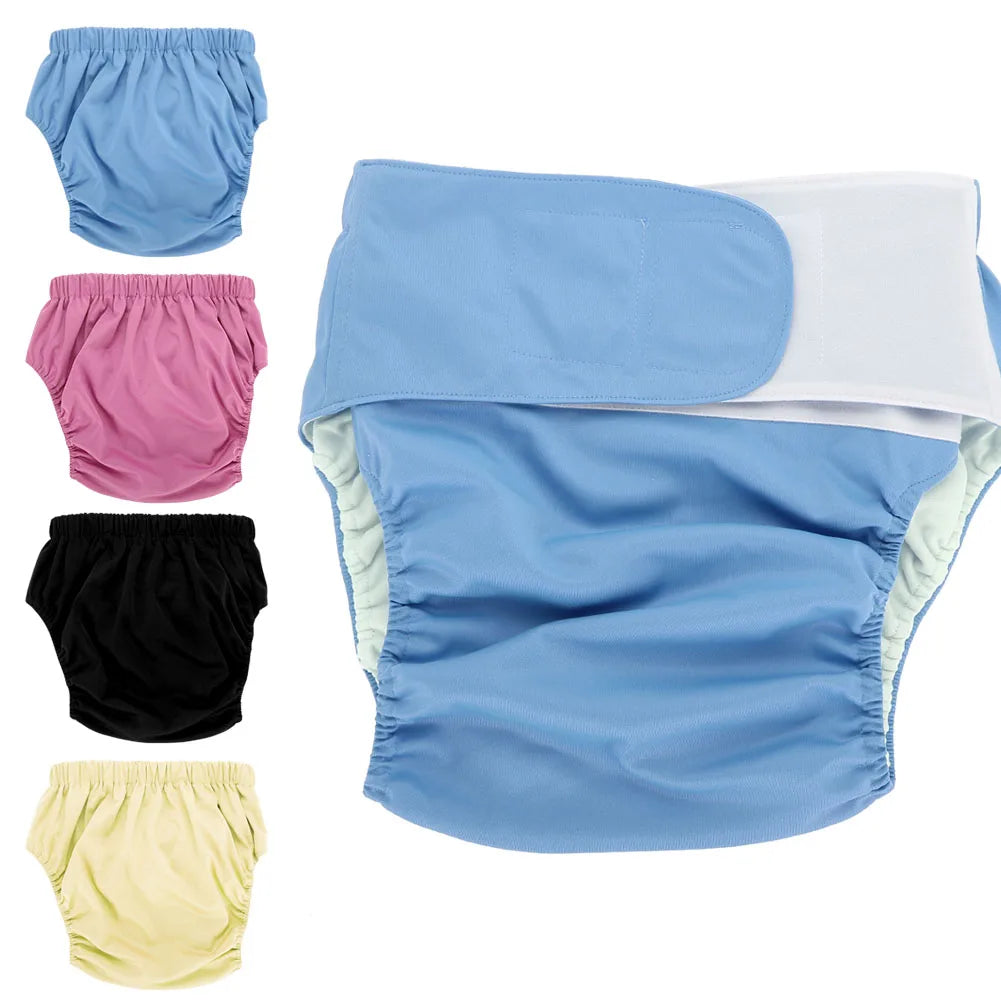 4 Colors Adult Cloth Diaper Reusable Washable Adjustable Large Nappy new