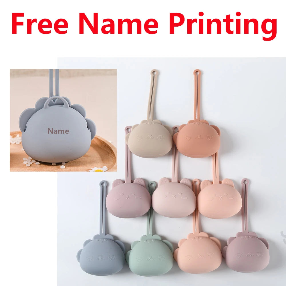 Free Name Engraving Storage Pouch Pacifier Case Custom Name Engraving Unisex Gift